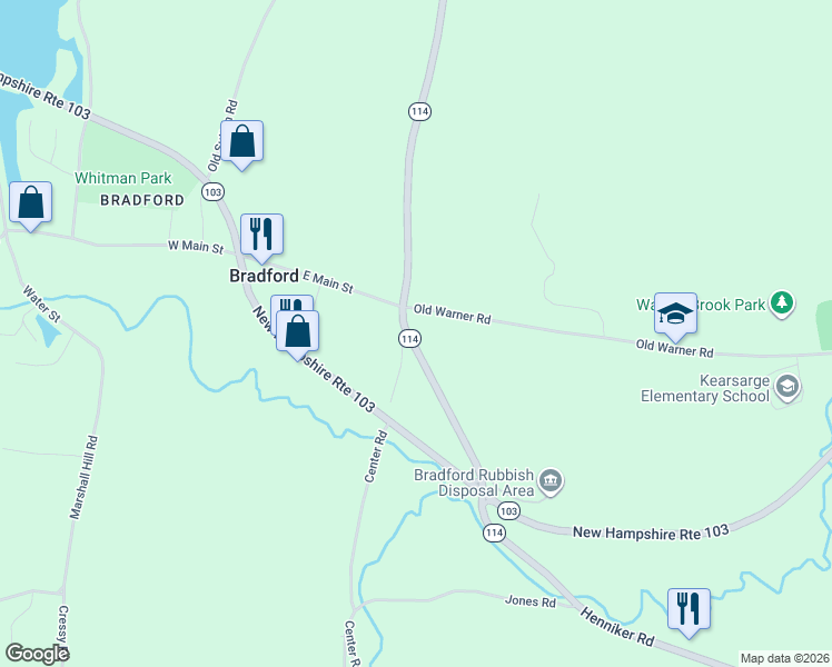 map of restaurants, bars, coffee shops, grocery stores, and more near in Bradford