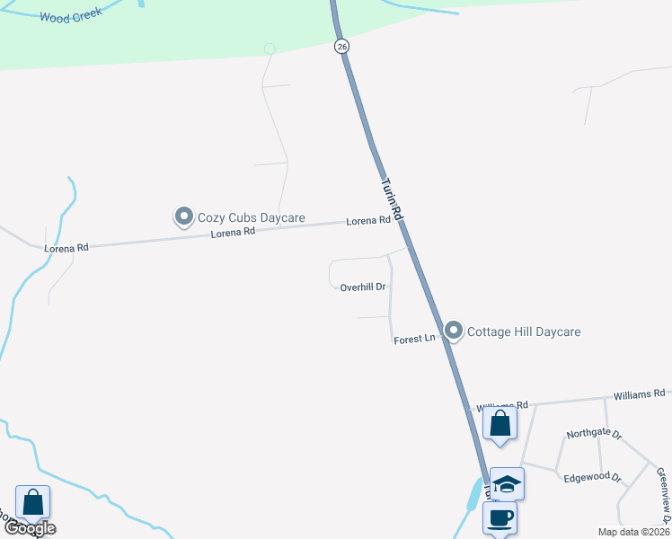 map of restaurants, bars, coffee shops, grocery stores, and more near 6325 Kolton Drive in Rome