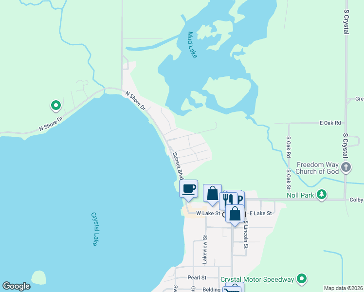 map of restaurants, bars, coffee shops, grocery stores, and more near 153 Clinton Avenue in Crystal