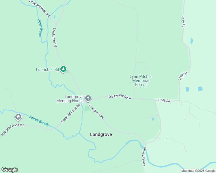 map of restaurants, bars, coffee shops, grocery stores, and more near 11 Old County Road West in Landgrove