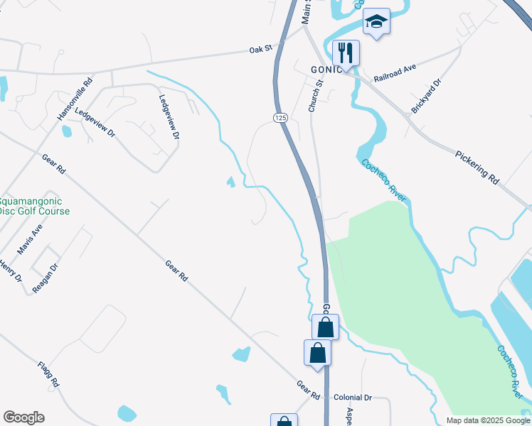 map of restaurants, bars, coffee shops, grocery stores, and more near 68 Hemingway Drive in Rochester
