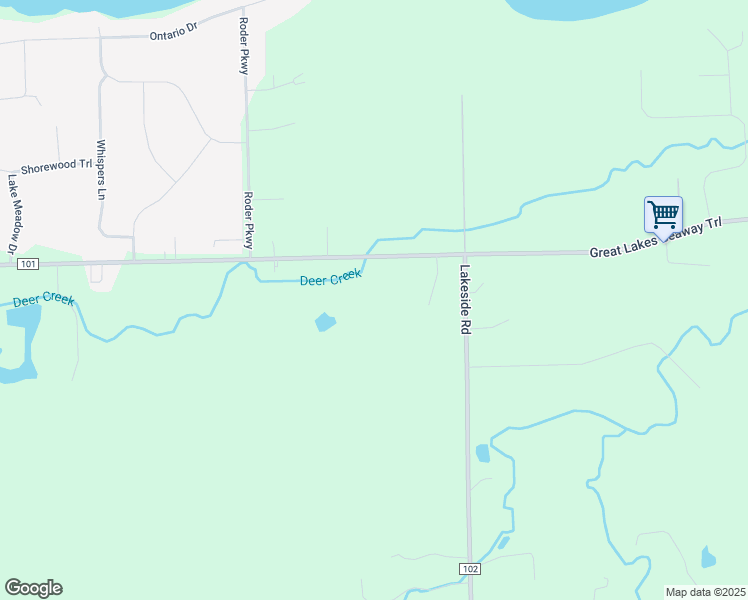 map of restaurants, bars, coffee shops, grocery stores, and more near 836 Lake Road in Ontario