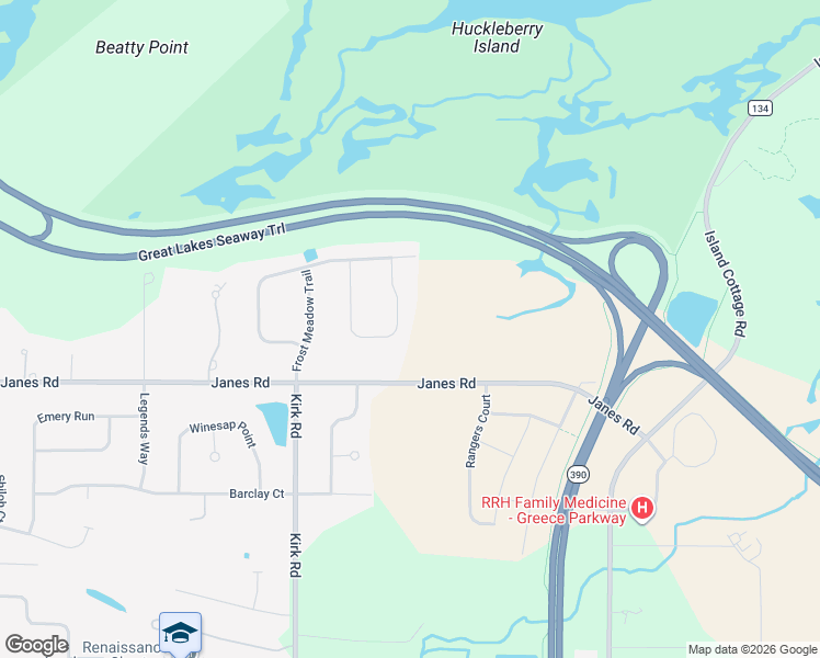 map of restaurants, bars, coffee shops, grocery stores, and more near 125 Blue Aspen Way in Rochester