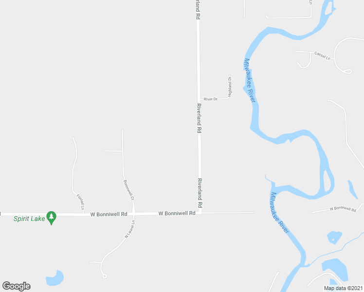 map of restaurants, bars, coffee shops, grocery stores, and more near 13700 N Riverland Rd in Mequon