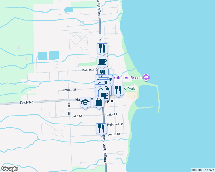 map of restaurants, bars, coffee shops, grocery stores, and more near 5455 Main Street in Lexington