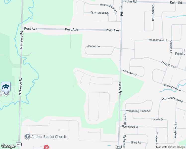 map of restaurants, bars, coffee shops, grocery stores, and more near 120 Avery Park Lane in Rochester