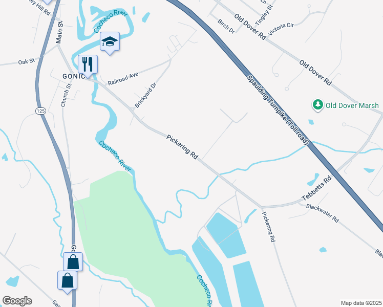 map of restaurants, bars, coffee shops, grocery stores, and more near 104 Pickering Road in Rochester