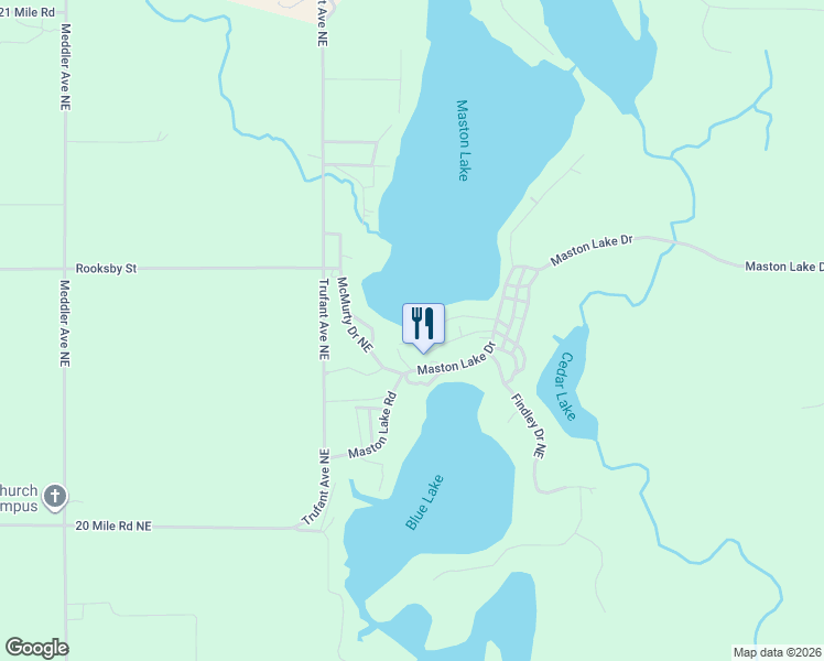 map of restaurants, bars, coffee shops, grocery stores, and more near 12565 Glorietta Dr in Sand Lake