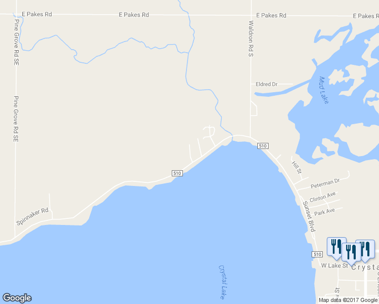 map of restaurants, bars, coffee shops, grocery stores, and more near 557 Richard Drive in Crystal