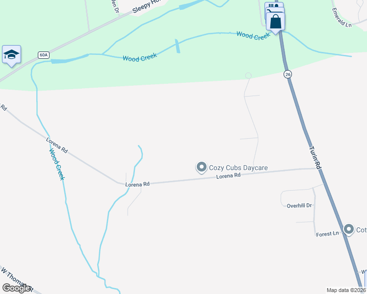 map of restaurants, bars, coffee shops, grocery stores, and more near 6201-6275 Lorena Road in Rome