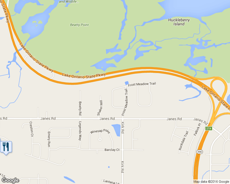 map of restaurants, bars, coffee shops, grocery stores, and more near 85 Bronze Leaf Trail in Rochester