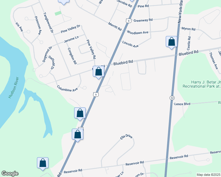 map of restaurants, bars, coffee shops, grocery stores, and more near 1650 Saratoga Road in South Glens Falls