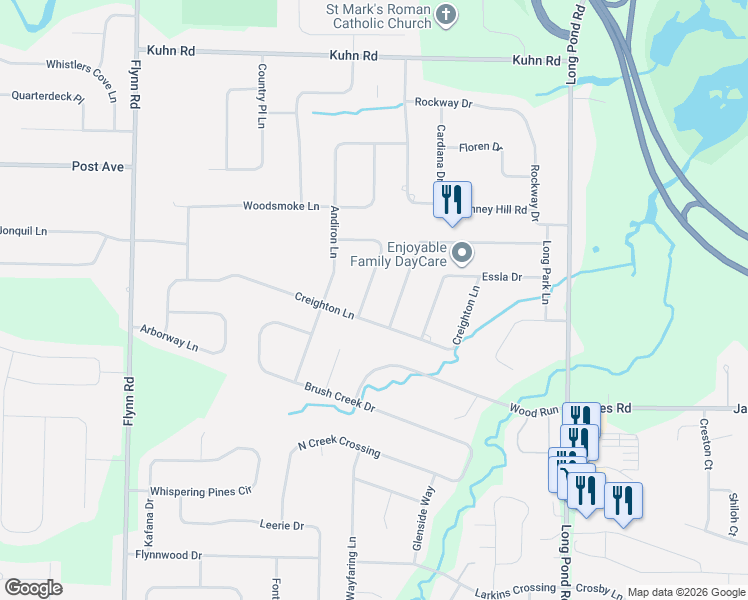 map of restaurants, bars, coffee shops, grocery stores, and more near 30 Emjay Lane in Rochester