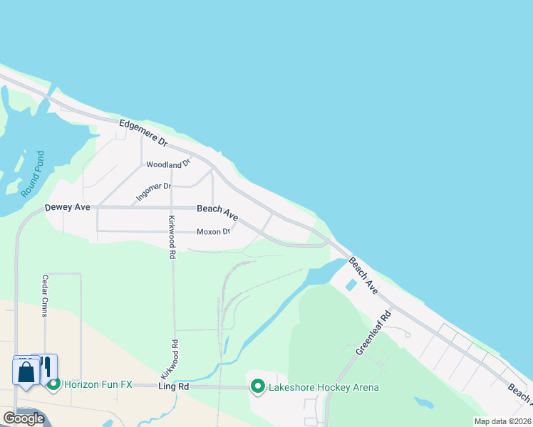 map of restaurants, bars, coffee shops, grocery stores, and more near 126 Edgemere Drive in Rochester