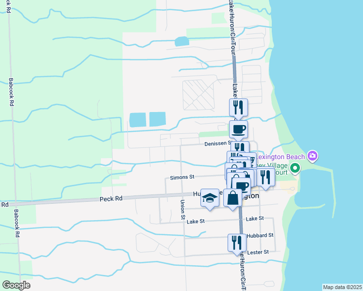 map of restaurants, bars, coffee shops, grocery stores, and more near 6971 Denissen Street in Lexington