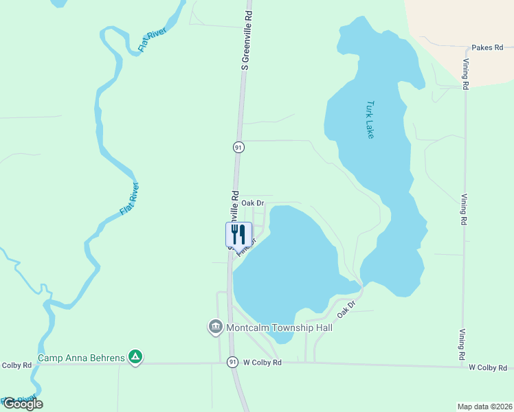 map of restaurants, bars, coffee shops, grocery stores, and more near 374 Oak Drive in Greenville