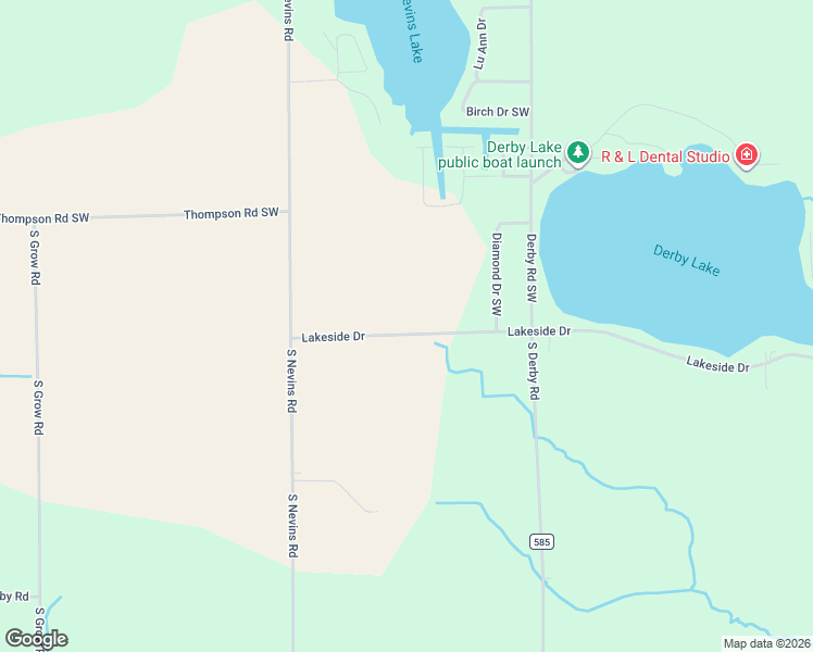 map of restaurants, bars, coffee shops, grocery stores, and more near 3250 Lakeside Drive in Sidney