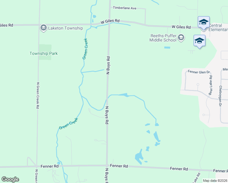 map of restaurants, bars, coffee shops, grocery stores, and more near 1012 North Buys Road in Muskegon