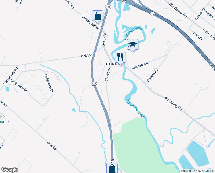 map of restaurants, bars, coffee shops, grocery stores, and more near 54B Church Street in Rochester