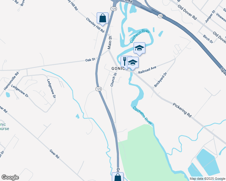 map of restaurants, bars, coffee shops, grocery stores, and more near 48 Church Street in Rochester