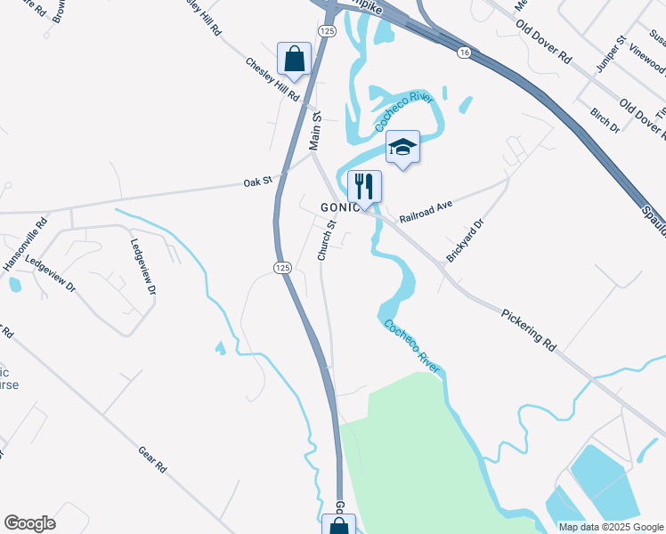 map of restaurants, bars, coffee shops, grocery stores, and more near 54B Church Street in Rochester