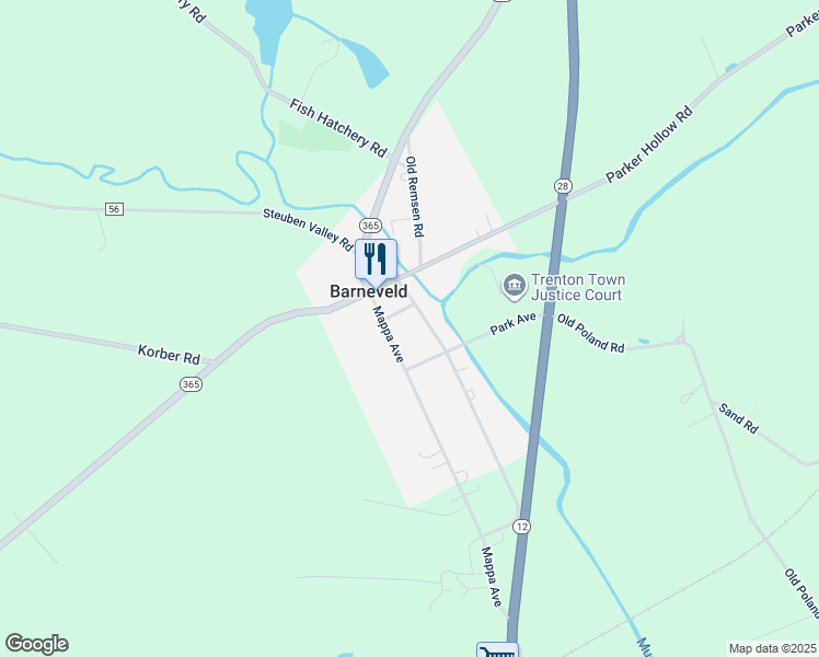map of restaurants, bars, coffee shops, grocery stores, and more near 130 Mappa Avenue in Barneveld
