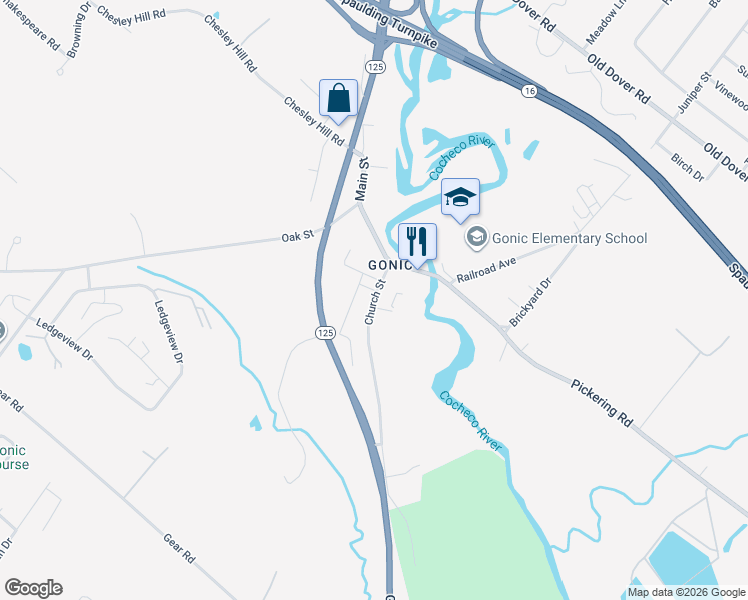 map of restaurants, bars, coffee shops, grocery stores, and more near 25 Church Street in Rochester