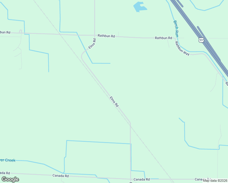 map of restaurants, bars, coffee shops, grocery stores, and more near 10315 Elms Road in Birch Run