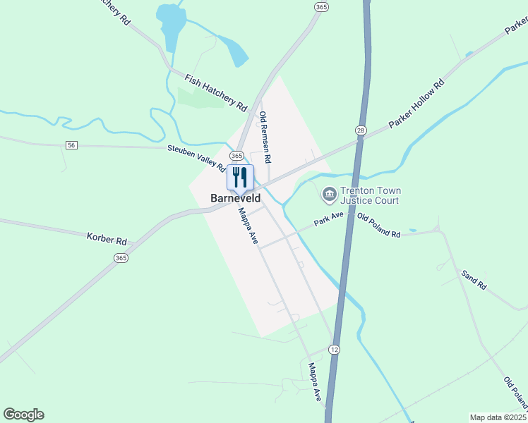 map of restaurants, bars, coffee shops, grocery stores, and more near 130 Mappa Avenue in Barneveld