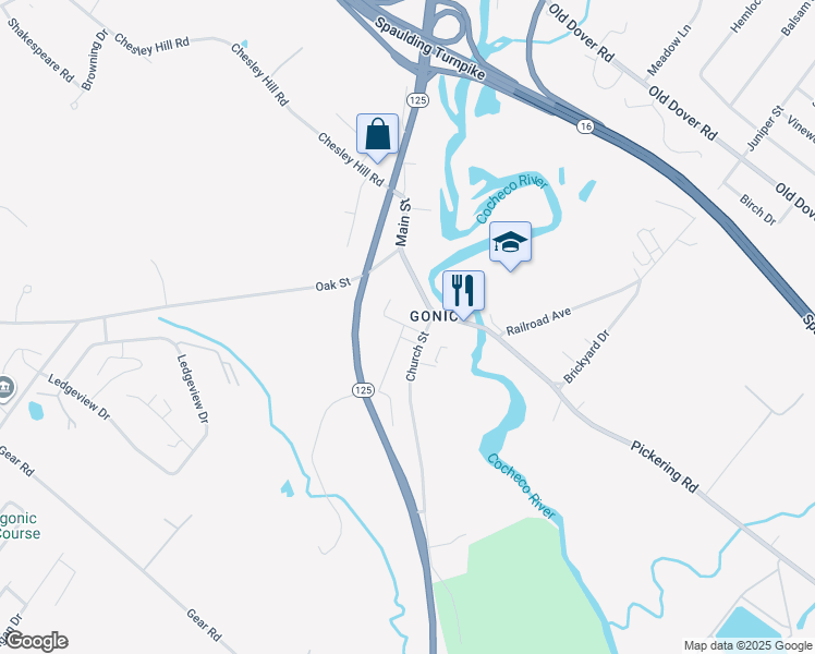 map of restaurants, bars, coffee shops, grocery stores, and more near 25 Church Street in Rochester
