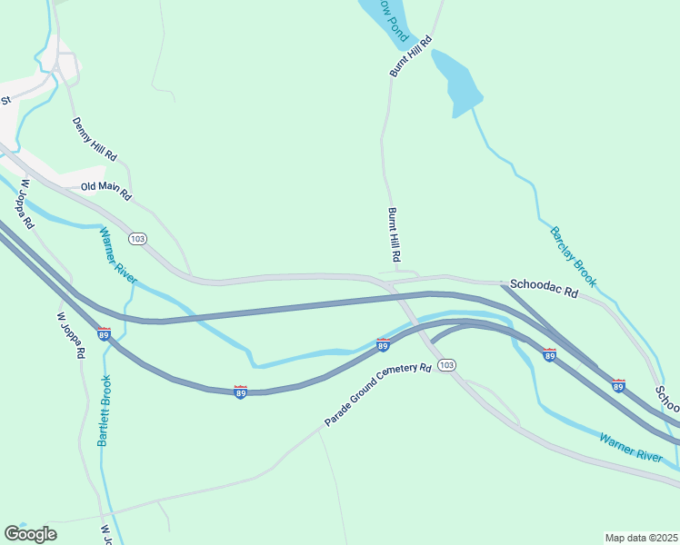 map of restaurants, bars, coffee shops, grocery stores, and more near 225 East Main Street in Warner