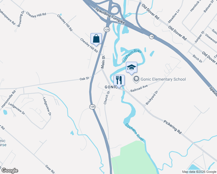 map of restaurants, bars, coffee shops, grocery stores, and more near 42 Main Street in Rochester