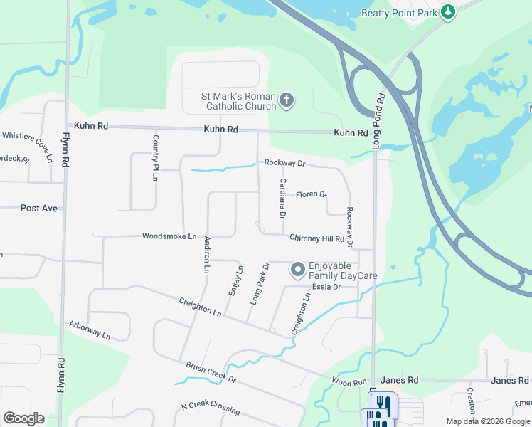 map of restaurants, bars, coffee shops, grocery stores, and more near 136 Chimney Hill Rd in Rochester