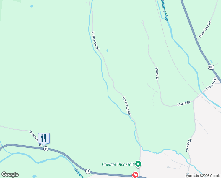 map of restaurants, bars, coffee shops, grocery stores, and more near 693 Lovers Lane Road in Chester