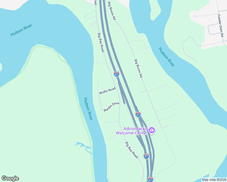 map of restaurants, bars, coffee shops, grocery stores, and more near 5 Wolfe Rd in Queensbury