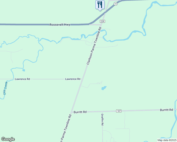 map of restaurants, bars, coffee shops, grocery stores, and more near 978 Clarkson Parma Townline Road in Hilton