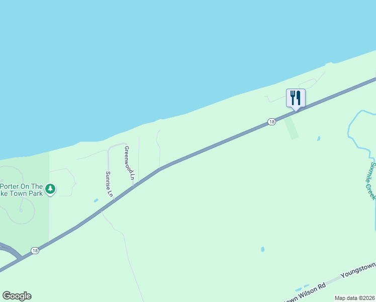 map of restaurants, bars, coffee shops, grocery stores, and more near 1559 Lake Road in Youngstown