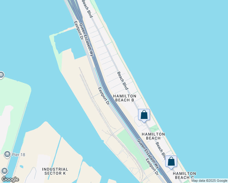 map of restaurants, bars, coffee shops, grocery stores, and more near 35 Lagoon Avenue in Hamilton