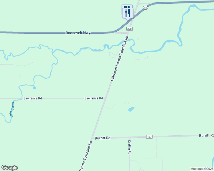 map of restaurants, bars, coffee shops, grocery stores, and more near 978 Clarkson Parma Townline Road in Hilton