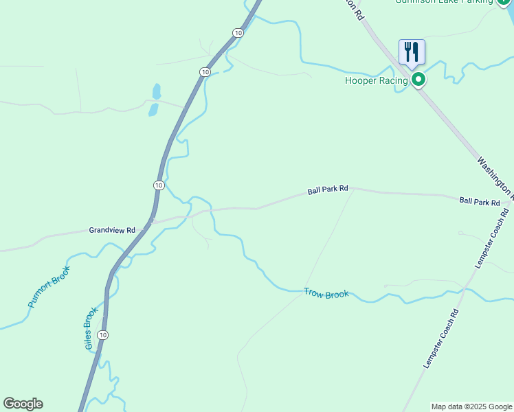 map of restaurants, bars, coffee shops, grocery stores, and more near Ball Park Road in Goshen