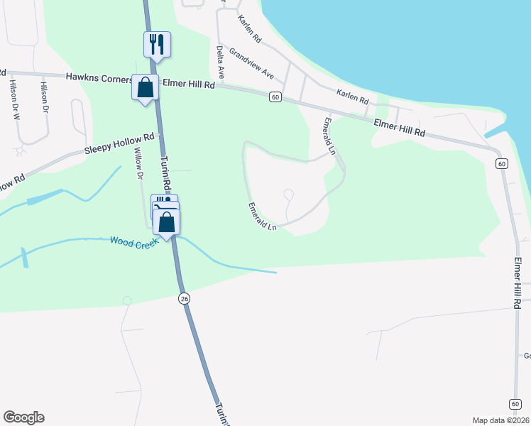 map of restaurants, bars, coffee shops, grocery stores, and more near 8645 Zircon Lane in Rome