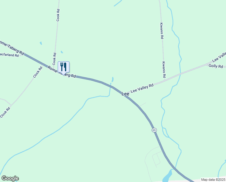 map of restaurants, bars, coffee shops, grocery stores, and more near 4740 State Highway 69 in Oneida