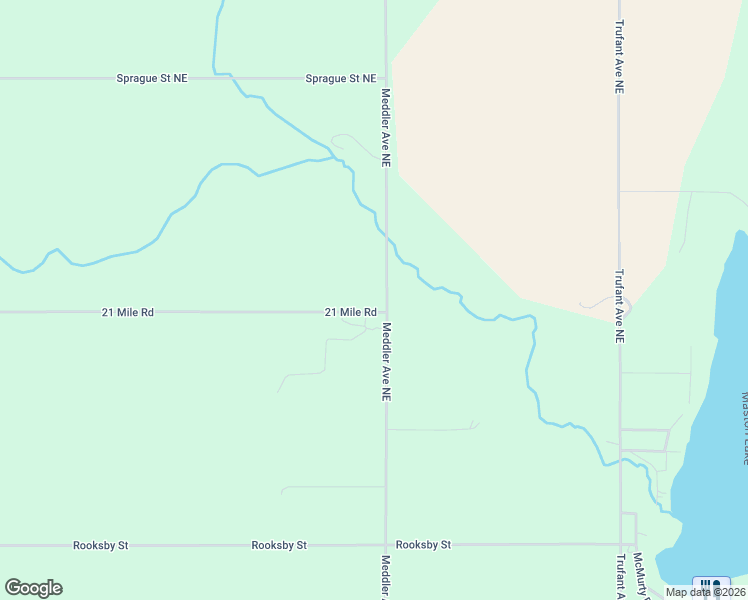 map of restaurants, bars, coffee shops, grocery stores, and more near 11981 21 Mile Road in Sand Lake
