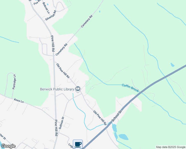 map of restaurants, bars, coffee shops, grocery stores, and more near 7 Norman Court in Berwick