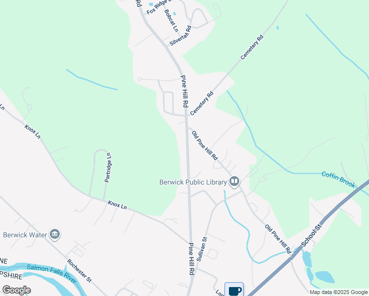 map of restaurants, bars, coffee shops, grocery stores, and more near 117 Pine Hill Road in Berwick