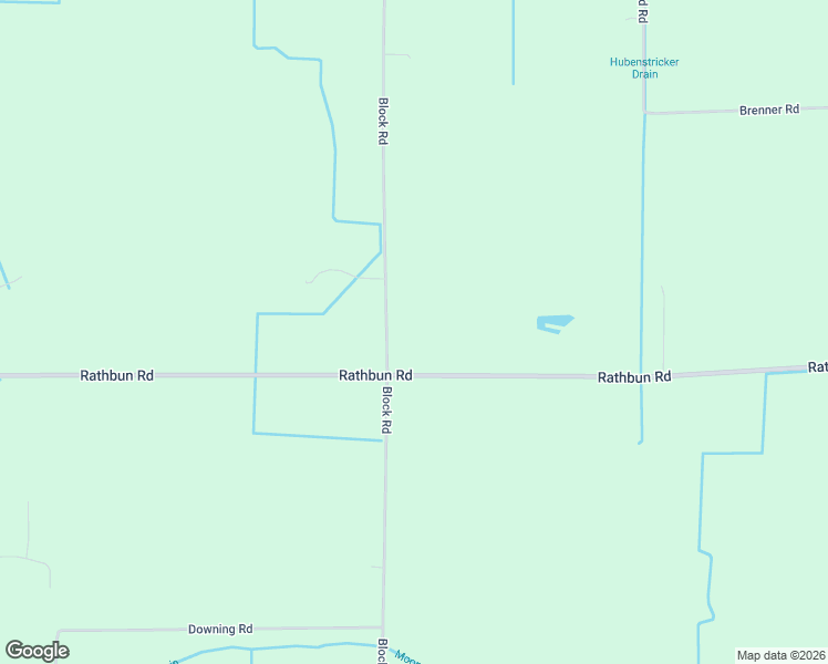 map of restaurants, bars, coffee shops, grocery stores, and more near 12099 Rathbun Road in Birch Run