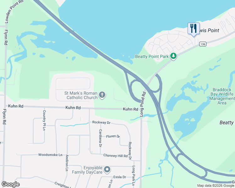 map of restaurants, bars, coffee shops, grocery stores, and more near 73 Northampton Circle in Rochester