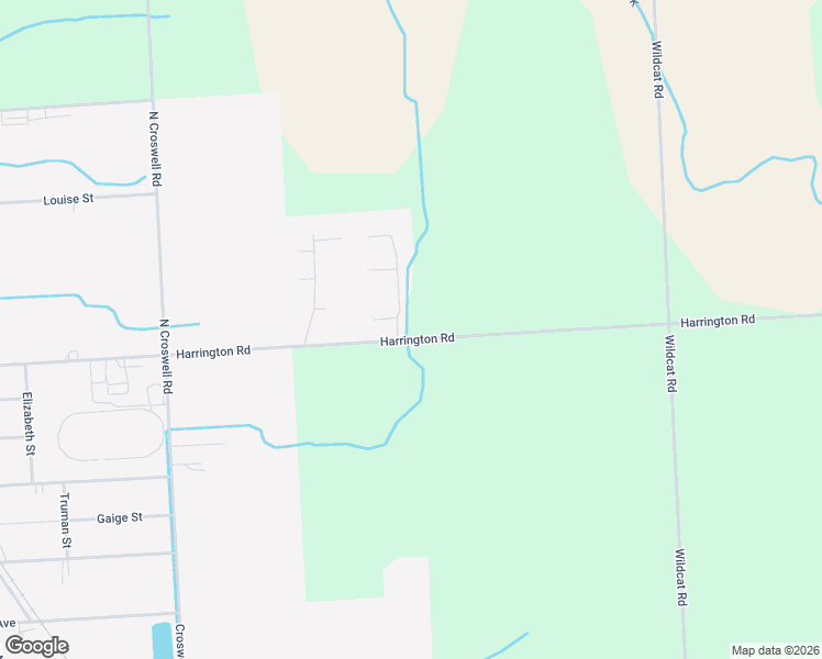 map of restaurants, bars, coffee shops, grocery stores, and more near 5501 Harrington Road in Croswell