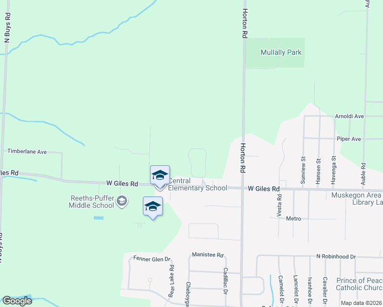 map of restaurants, bars, coffee shops, grocery stores, and more near 1533 West Addison Way in Muskegon