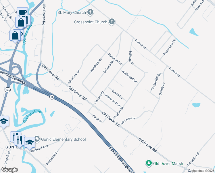 map of restaurants, bars, coffee shops, grocery stores, and more near 12 Juniper St in Rochester
